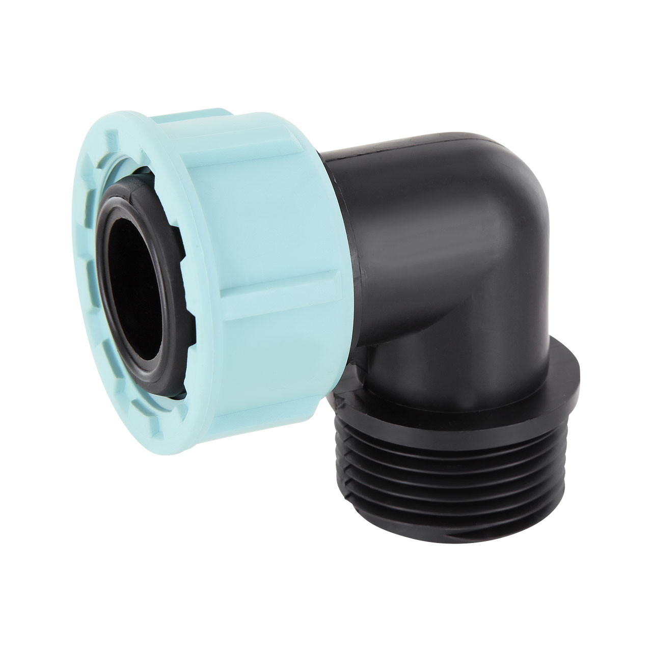 Winkel-90grad-Swivel-Innengewinde-mit-O-Ring-x-Aussengewinde-1 Winkel 90° 1" Außengewinde x 1" Innengewinde Überwurfmutter mit O-Ring