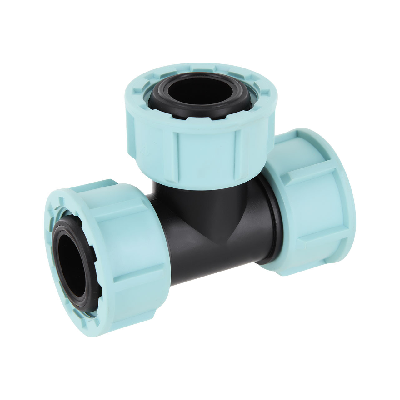 T-Stueck Swivel 3x Innengewinde mit O-Ring