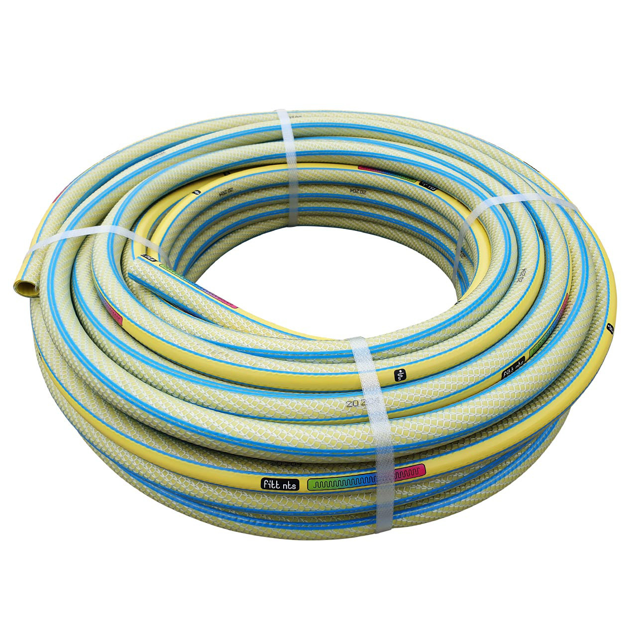 19mm-3-4-zoll-25m-Gartenschlauch-NTS-Trikot-Gewebe-Yellow FITT 19mm 3/4" (25m) Profi-Gartenschlauch NTS-Trikot-Gewebe Yellow