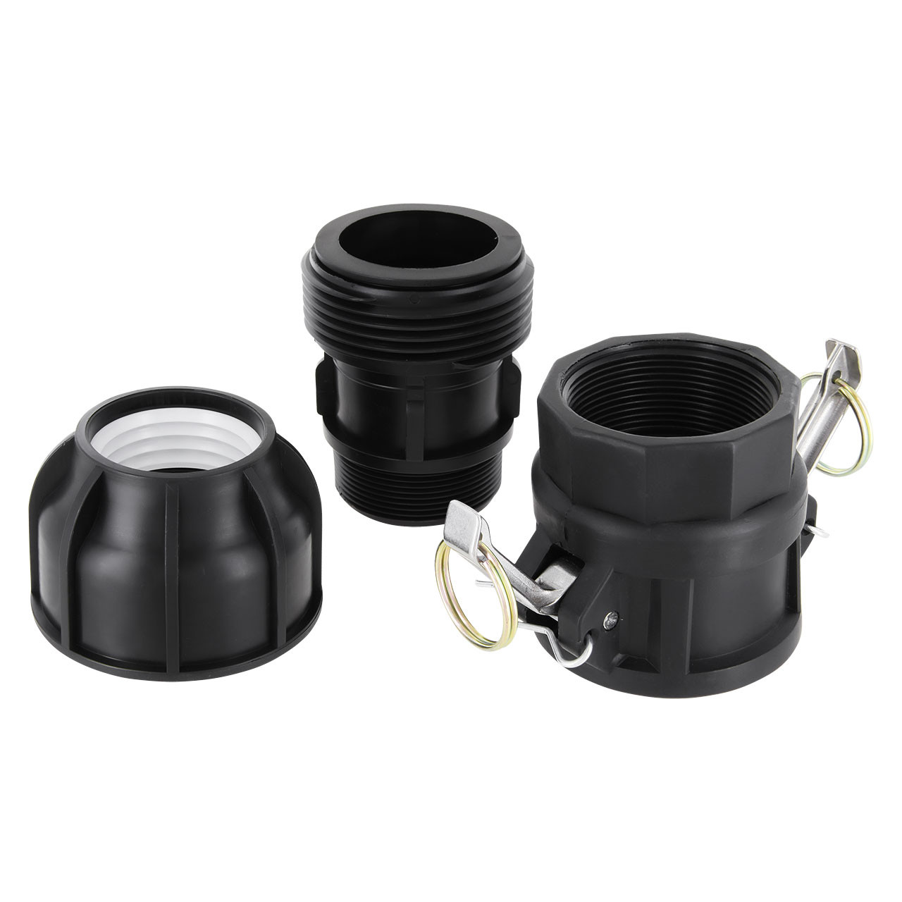 IBC Container Adapter 2" Camlock Kamlok Dose (Mutterkupplung) - PP Übergangsmuffe 50mm Klemme