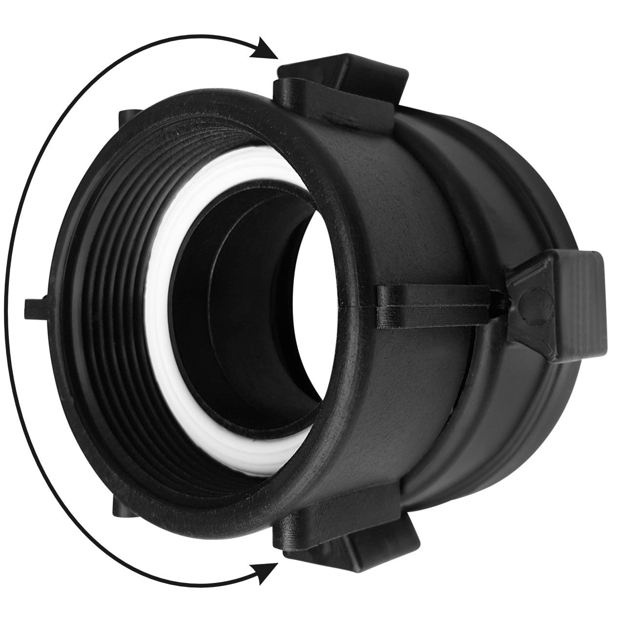 IBC-Adapter-S60x6-2-Innengewinde-Drehgelenk-3 IBC Container Adapter S60x6 (60mm) Grobgewinde DN 50 Drehbar - 2" Innengewinde Drehgelenk