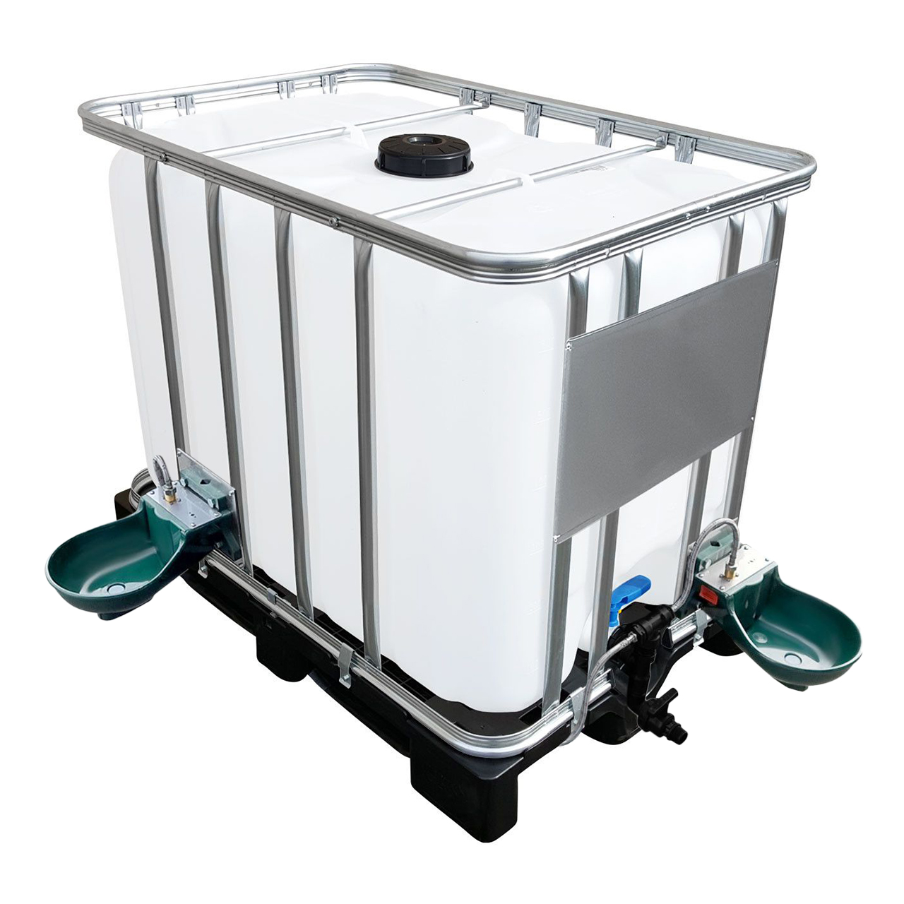 600 l IBC Weidetränke DUO mit 2 Tränkebecken