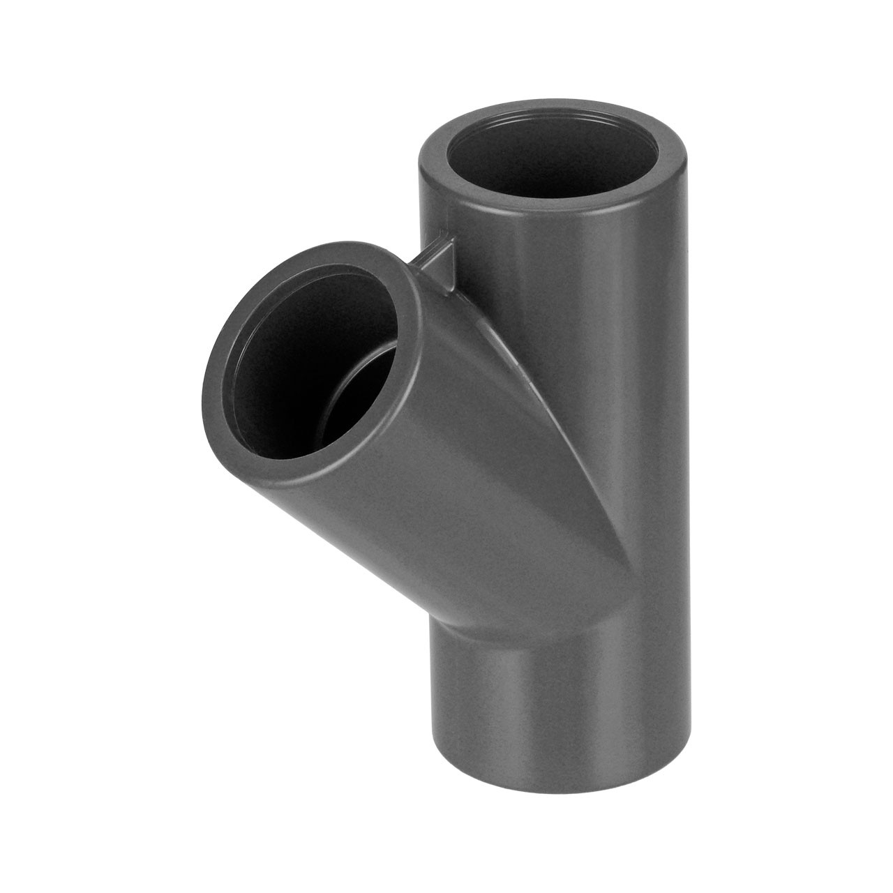 PVC-U T-Stück 45° 3x Klebemuffe