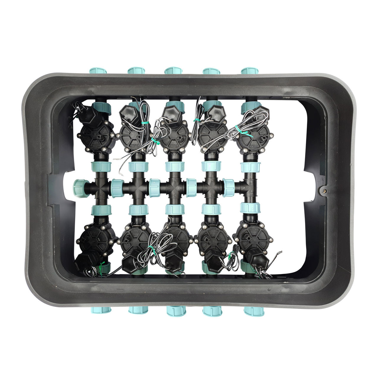 Ventilbox mit Magnetventilen (24V AC) 10er Station