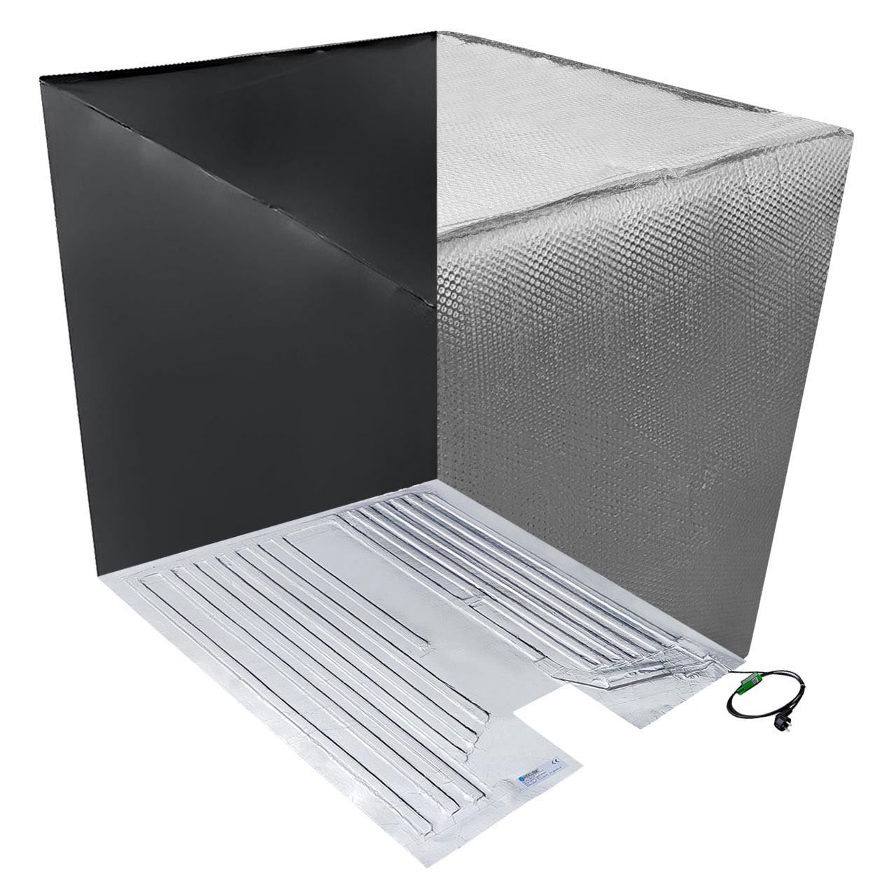 IBC-Thermohaube-geschlossen-Frostschutz-Heizungsset-1000l IBC Hitze- & Frostschutz +Set Heizmatte + Thermohaube + UV Schutz Folie