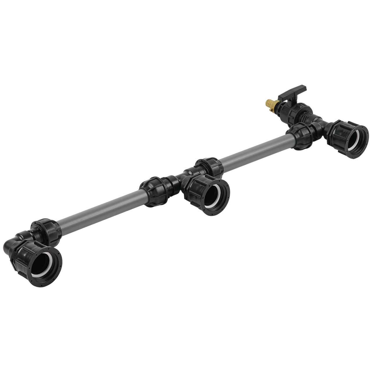 IBC-Adapter-S60x6-3-IBC-nebeneinander-Tankverbindung-Rohr-2 IBC Adapter S60x6 - 3 IBC nebeneinander Tankverbindung 32mm Rohr