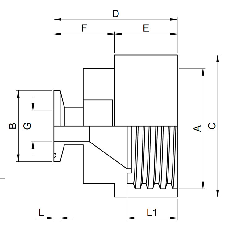 IBC-Edelstahl-Adapter-S60x6-Tri-Clamp-Teller-DIN32676-SS316L-DETAIL