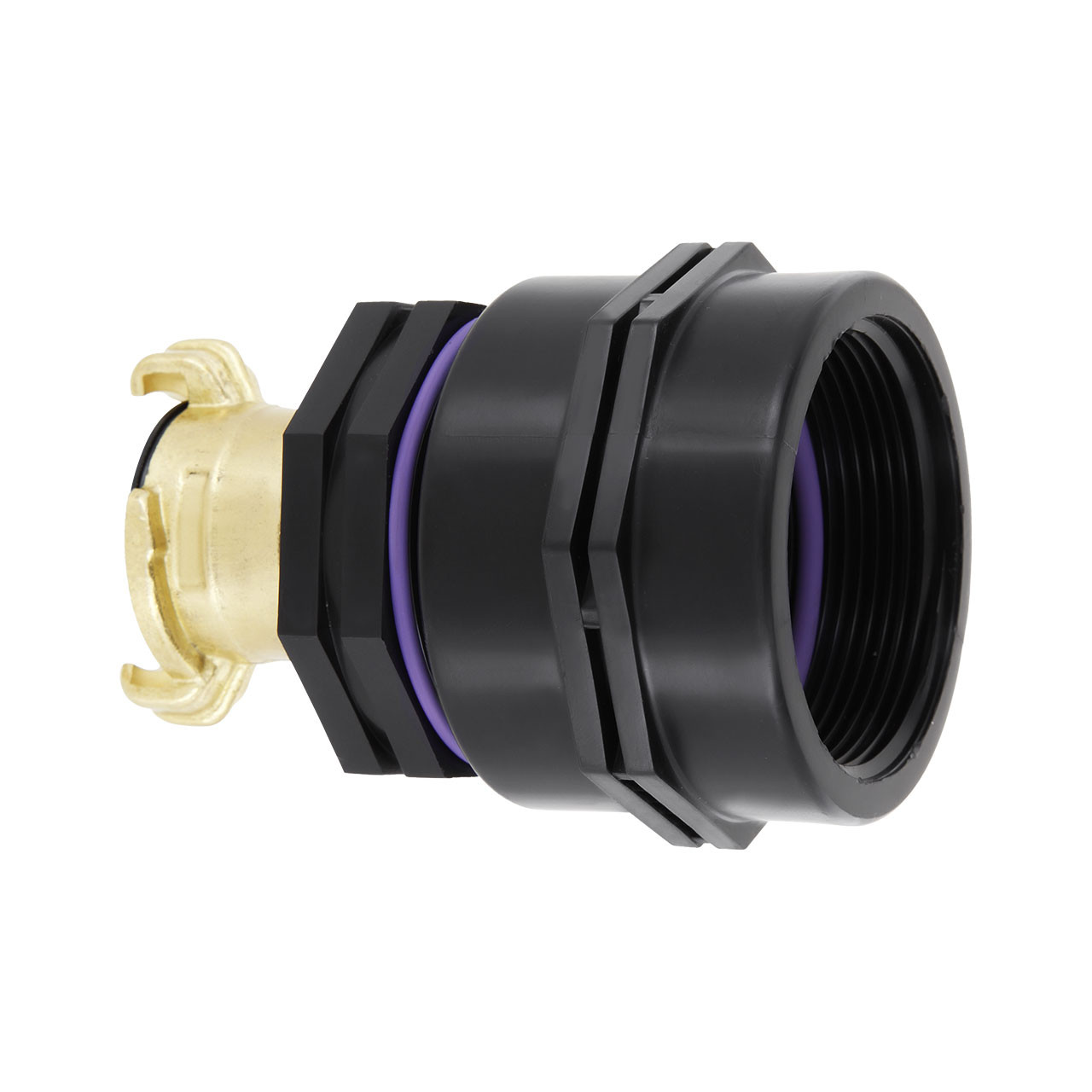 IBC Container Adapter BSP 2" (58mm) Feingewinde DN 50 - Schnellkupplung "GeKa" kompatibel