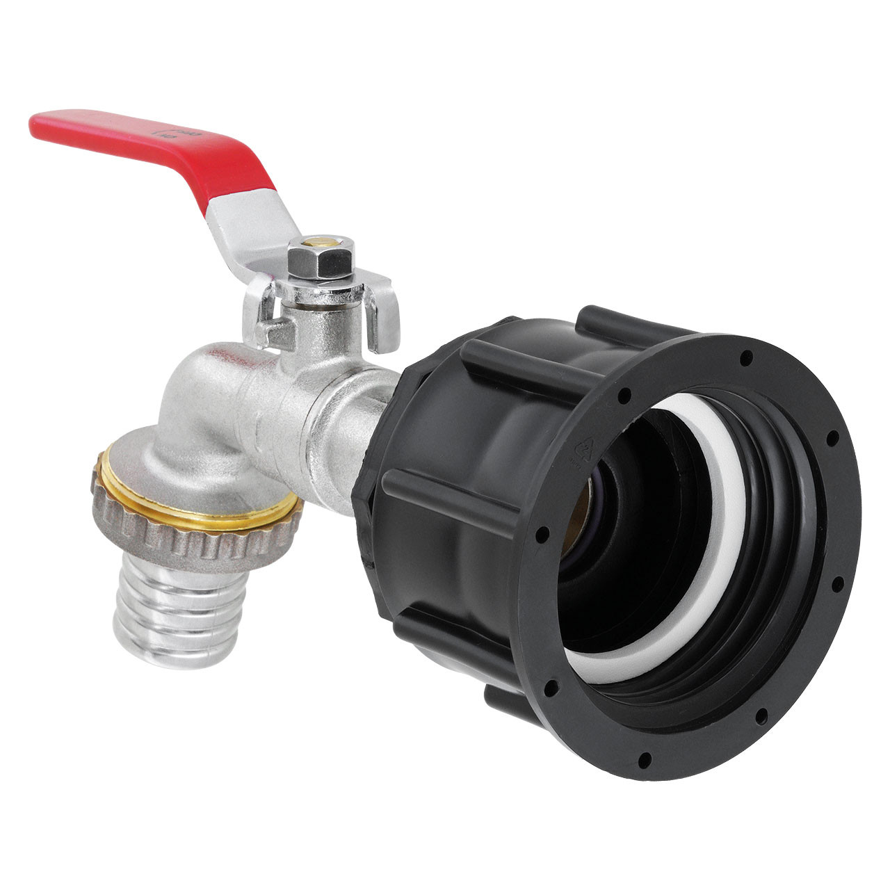 IBC Container Adapter S60x6 (60mm) - 1" Kugelhahn Profi Auslaufventil Regenwassertank