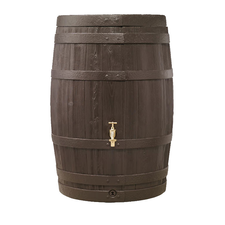 Regenfass BARRICA in Dunkelbraun Rustikal 260 Liter oder 420 Liter als Regenspeicher Regentonne Tank von GRAF GARANTIA