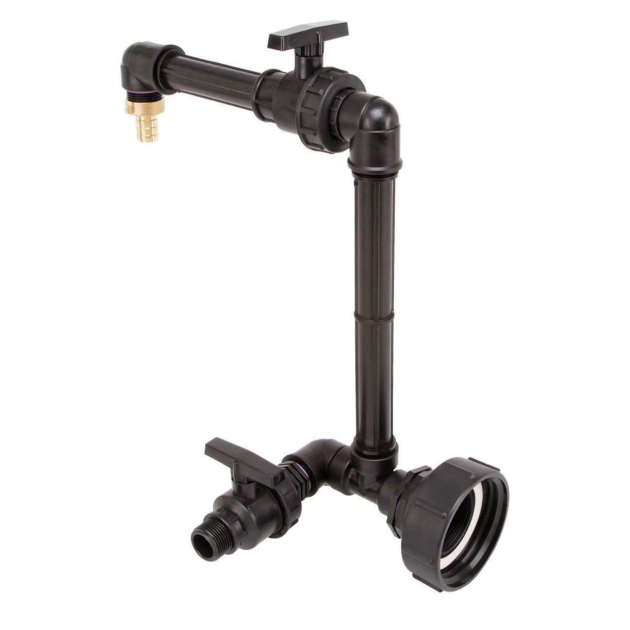 IBC-Adapter-S100x8-1-Kugelhahn-Schwanenhals-Ablasshahn-2 IBC Adapter S100x8 - 1 Kugelhahn Schwanenhals + Ablasshahn