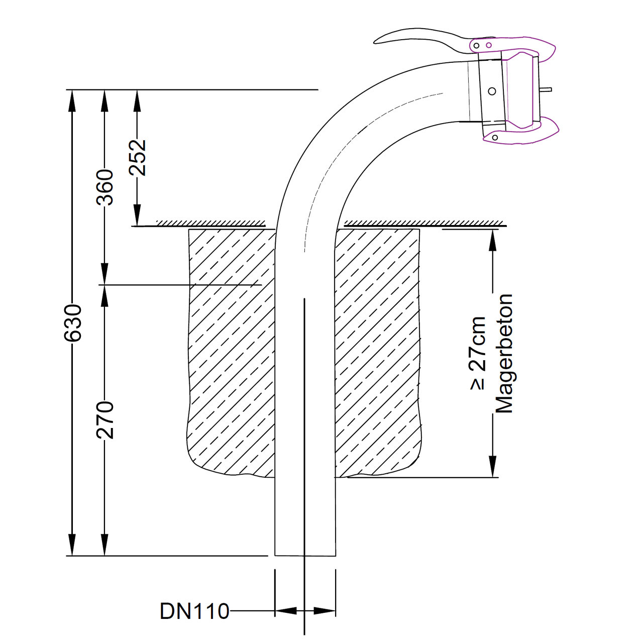 Absaugvorrichtung-Ansaugstutzen-DN-100-mit-Perrotkupplung-fuer-Sammelgrube-4b Absaugvorrichtung/Ansaugstutzen DN 100 mit Perrotkupplung für Sammelgrube
