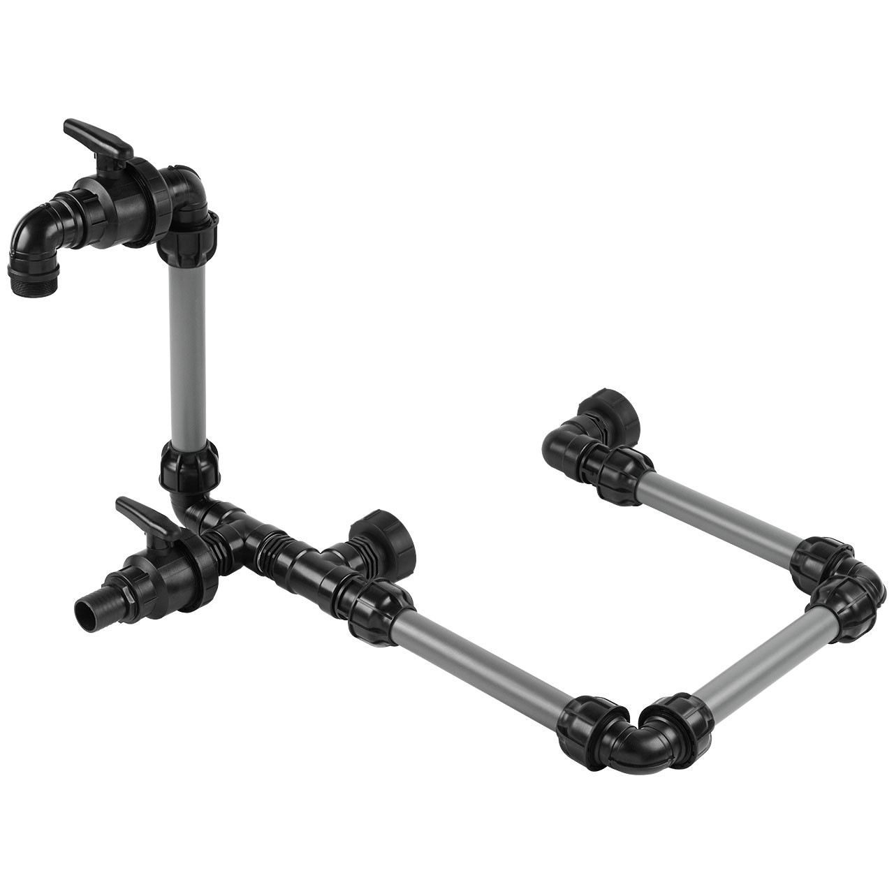 IBC Adapter S100x8 - 2 IBC hintereinander Schwanenhals Tankverbindung 50mm Rohr