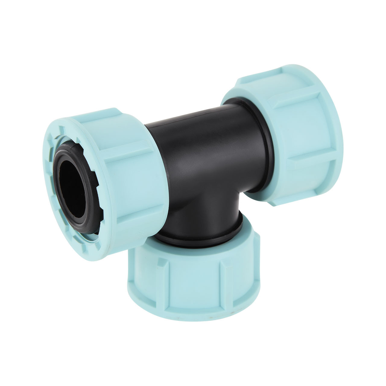 T-Stueck Swivel 3x Innengewinde mit O-Ring