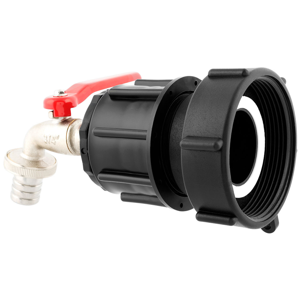 IBC-Adapter-M80x3-3-4-Kugelhahn-PROFI-Auslaufventil-2 IBC Adapter M80x3 - 3/4" Kugelhahn PROFI Auslaufventil