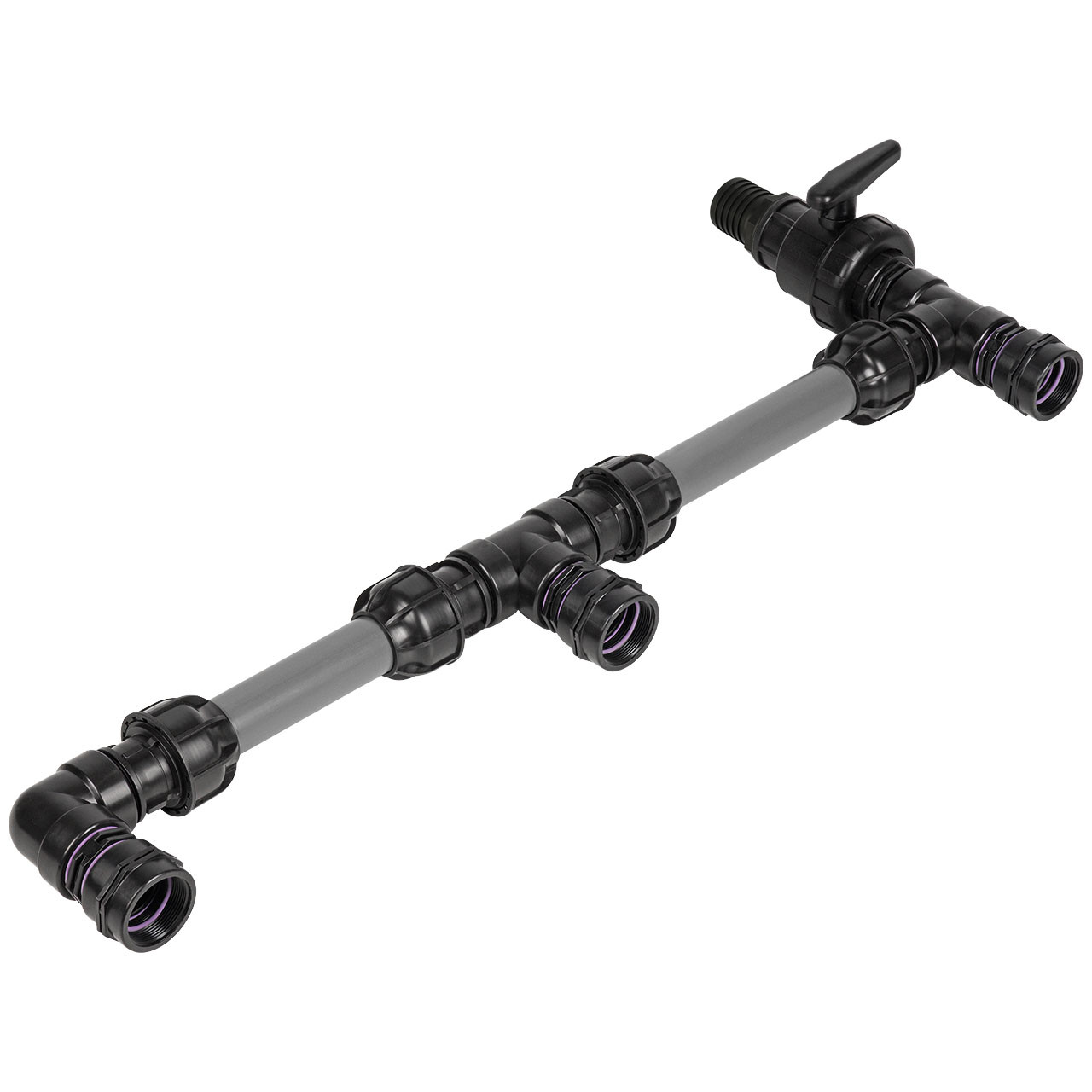 IBC Adapter BSP 2" - 3 IBC nebeneinander Tankverbindung 50mm Rohr