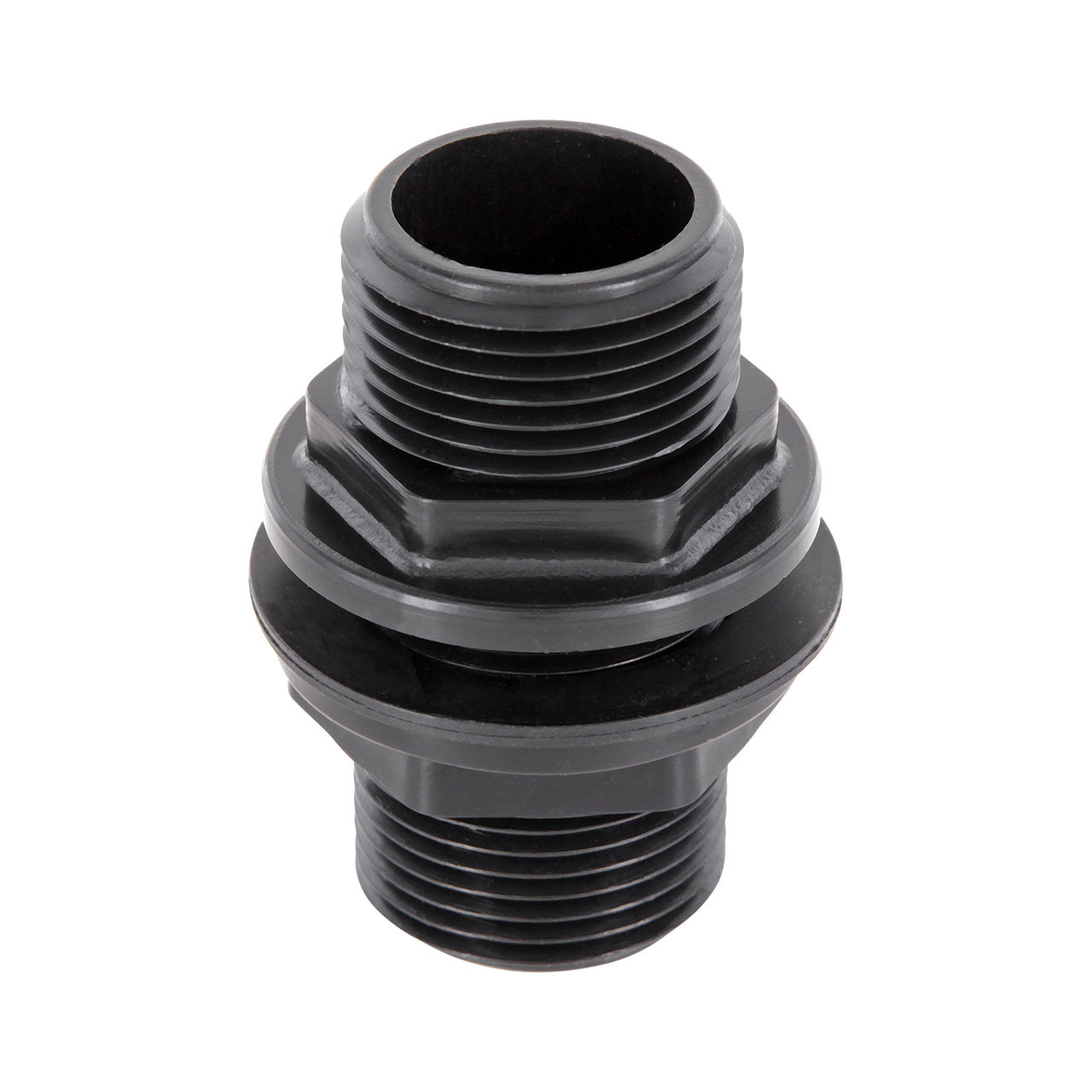 Tankdurchf-uhrung-Flanschverbindung-2x-Aussengewinde-1 PP Gewindefittings Gewindeverschraubung Tankdurchführung Fitting 2x Außengewinde mit Dichtung
