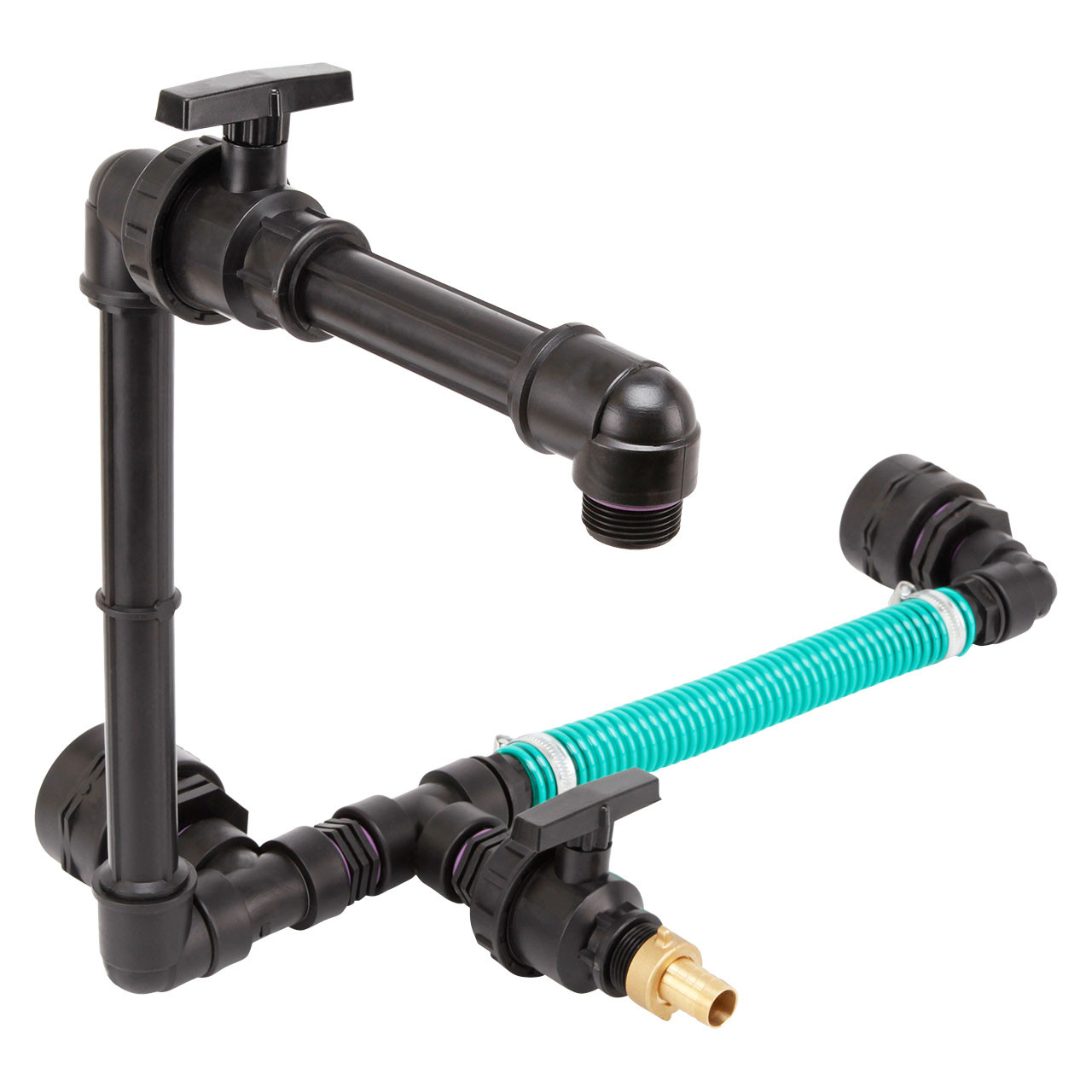 IBC-Adapter-BSP-2-Tankverbindung-Schwanenhals-2-IBC-nebeneinander-32mm-Schlauch-1 IBC Adapter BSP 2" - 2 IBC nebeneinander Schwanenhals Tankverbindung 32mm Schlauch