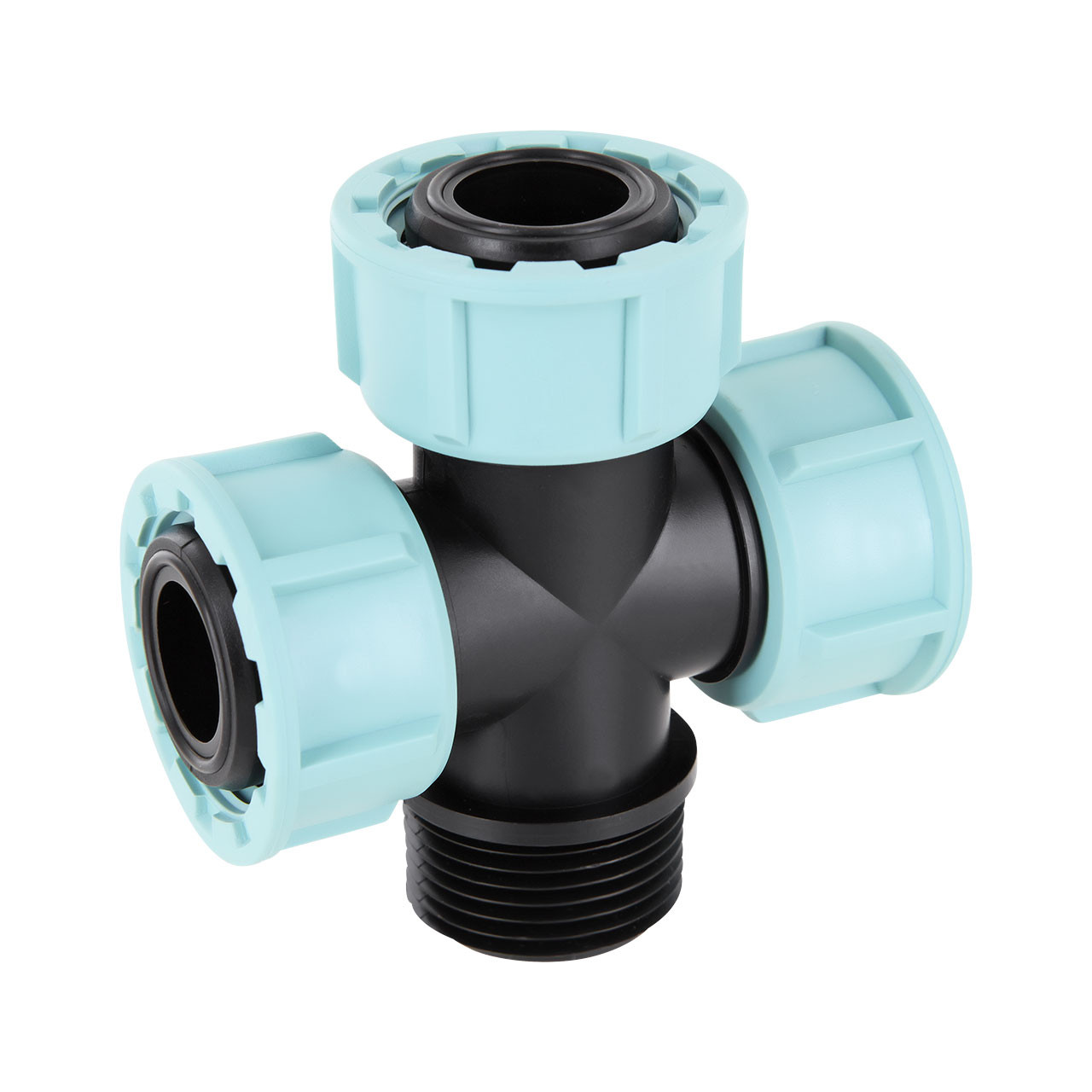 Kreuz Swivel 3x Innengewinde mit O-Ring x Außengewinde