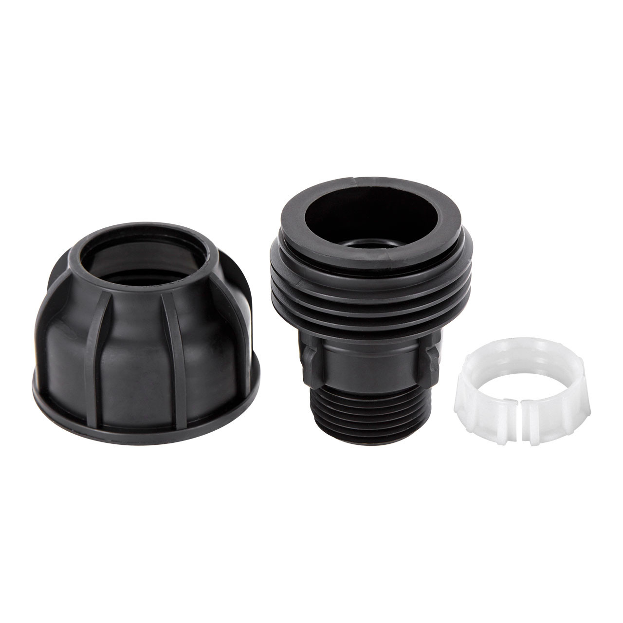 Muffe-Klemmverbindung-x-Aussengewinde-3 PP-Klemmfitting Klemmverschraubung Muffe Übergangsmuffe PE-Rohr Klemmverbindung x Außengewinde