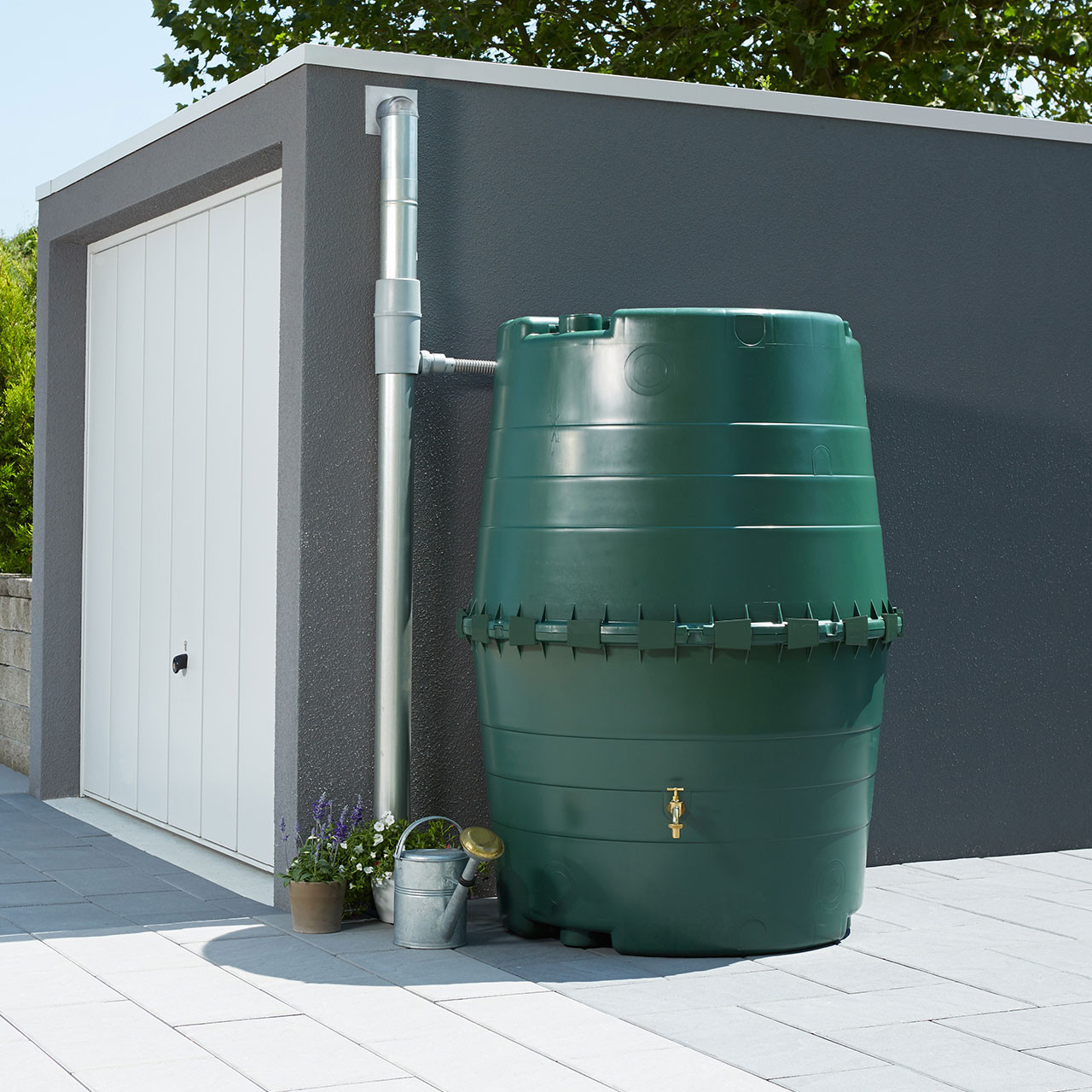 1300L Regenspeicher Wassertank Regentonne TOP-Tank für oberirdischen Einbau von GRAF GARANTIA