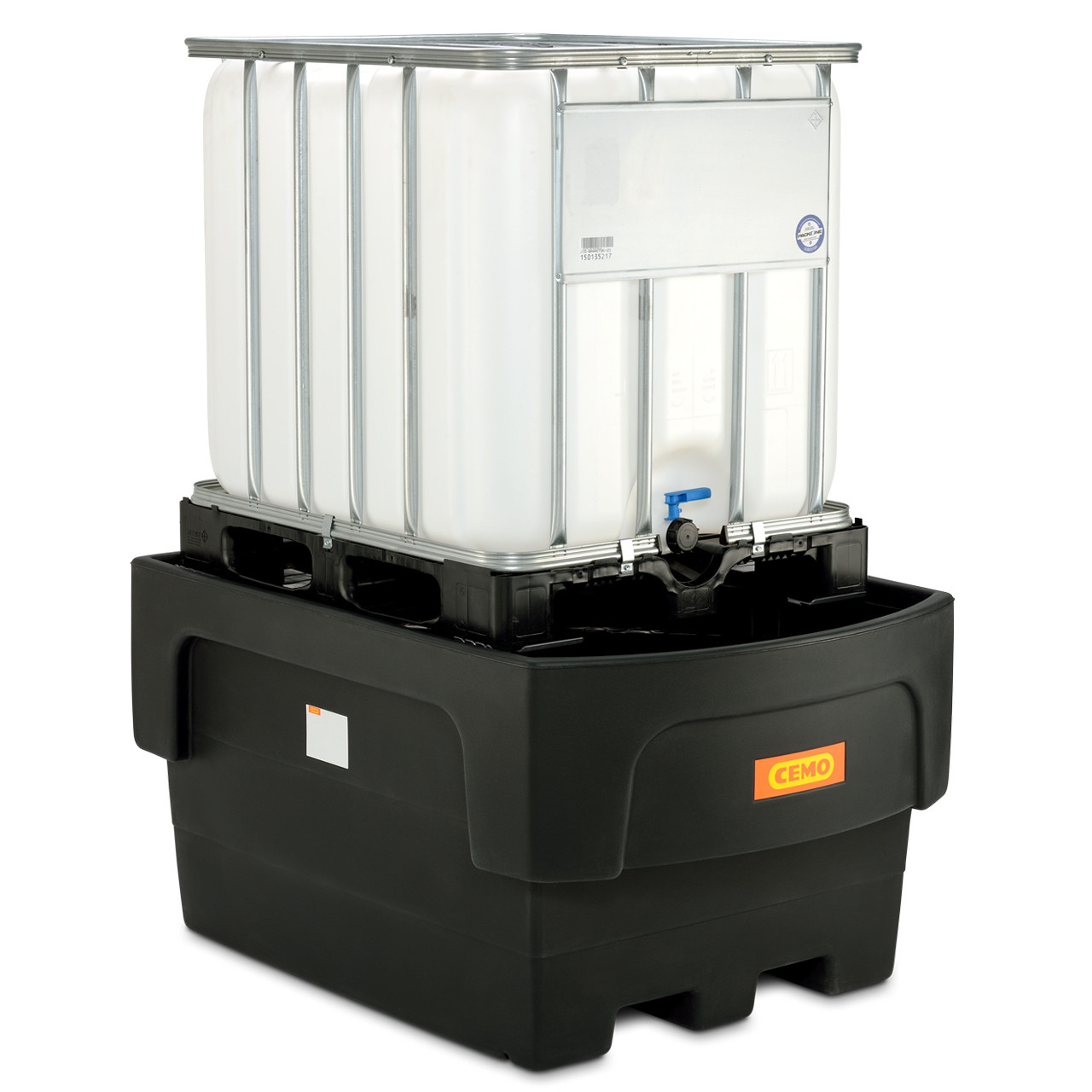 IBC-PE-Auffangwanne-fuer-1x-IBC-Container-Stuetzkreuz-2