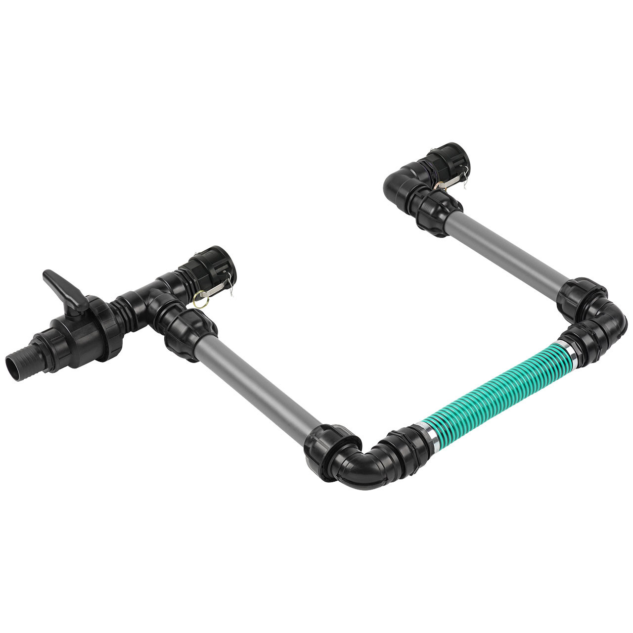 IBC Adapter 2 Camlock Dose - 2 IBC hintereinander Tankverbindung 50mm Schlauch