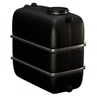Lagertank (Bandagen) mit Einlauf/Auslaufstutzen & Domöffnung