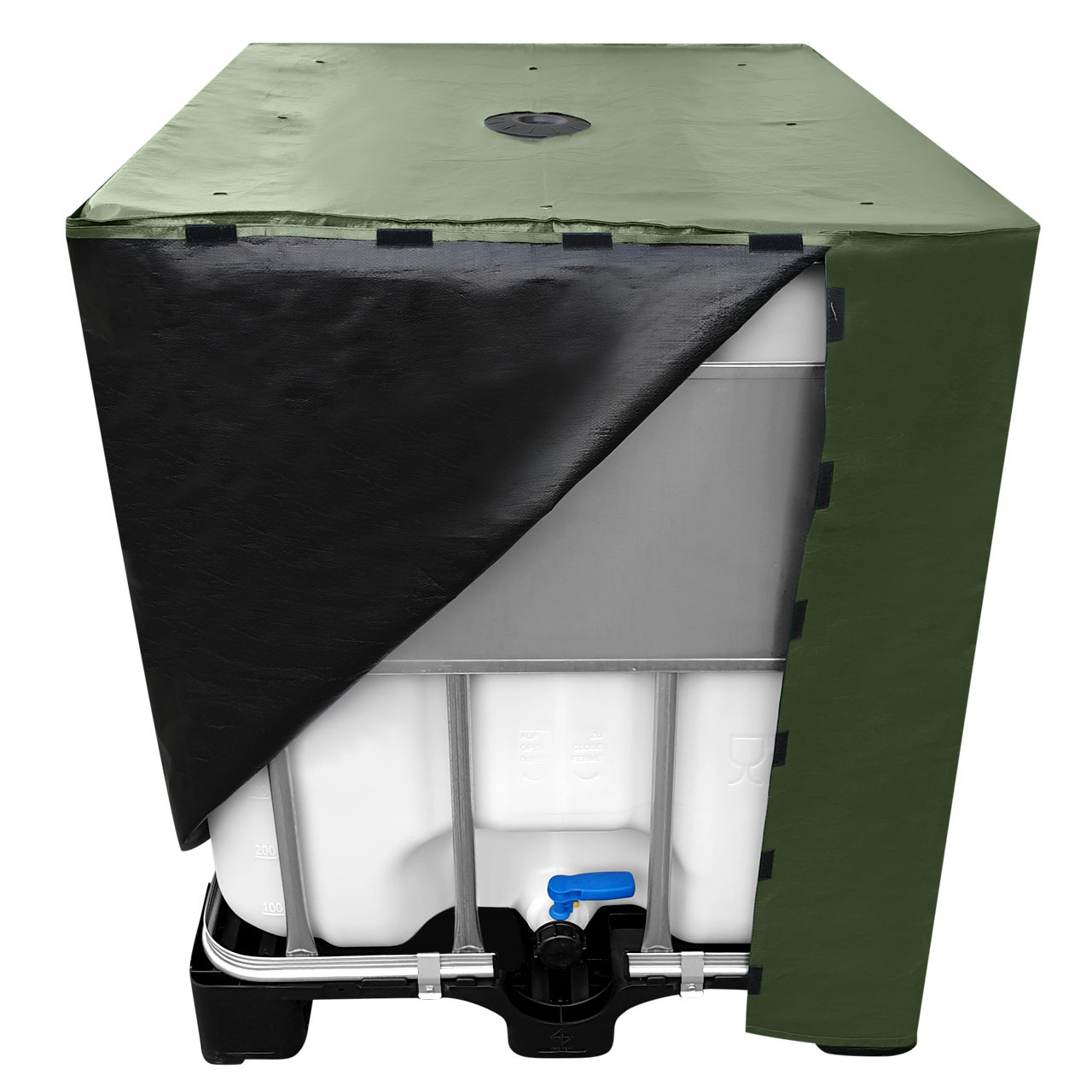Thermohülle Frostschutz für 800 L IBC Tank mit Klettverschluss