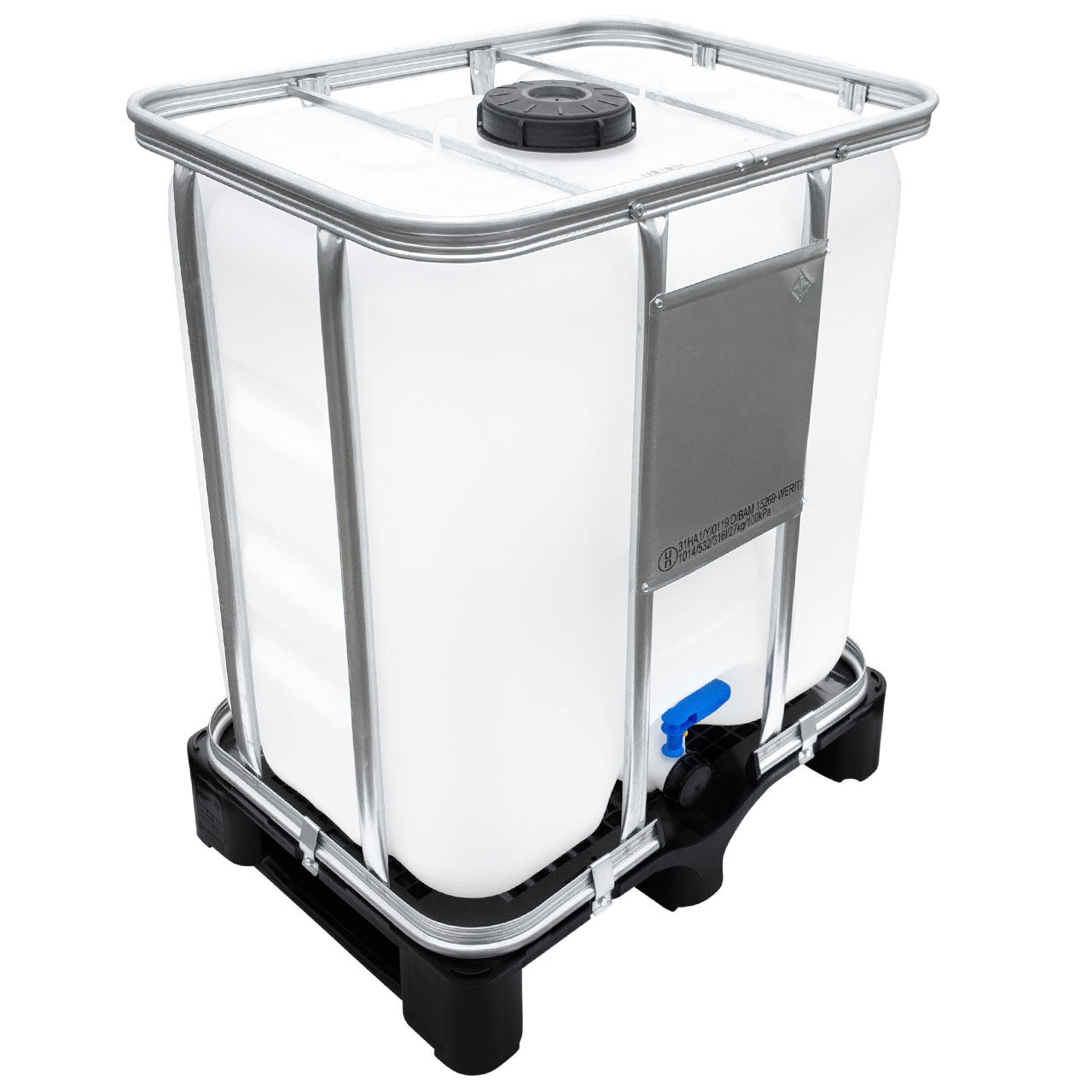 Garten Container Garten Rekubik 1000l Ibc Wassertank In Schwarz Mit Trankebecken Auf Pe Palette Neu Lzhis Lt