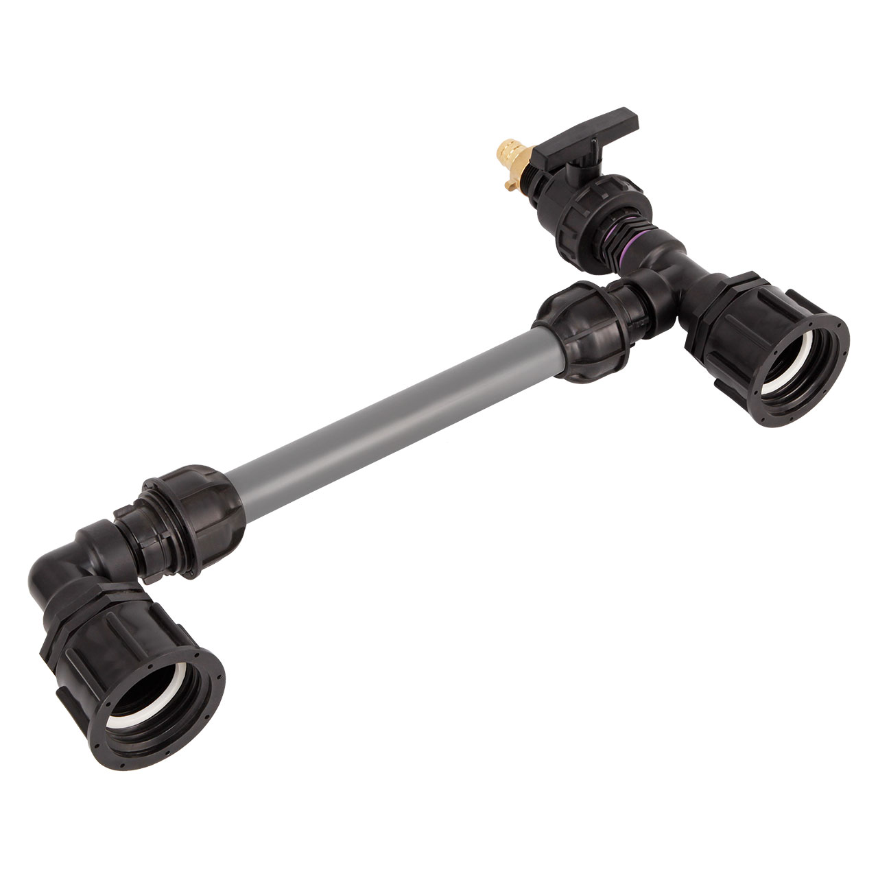 Sparset Tankverbindung 2 IBC nebeneinander 32mm Schlauch IBC Adapter BSP 2/"